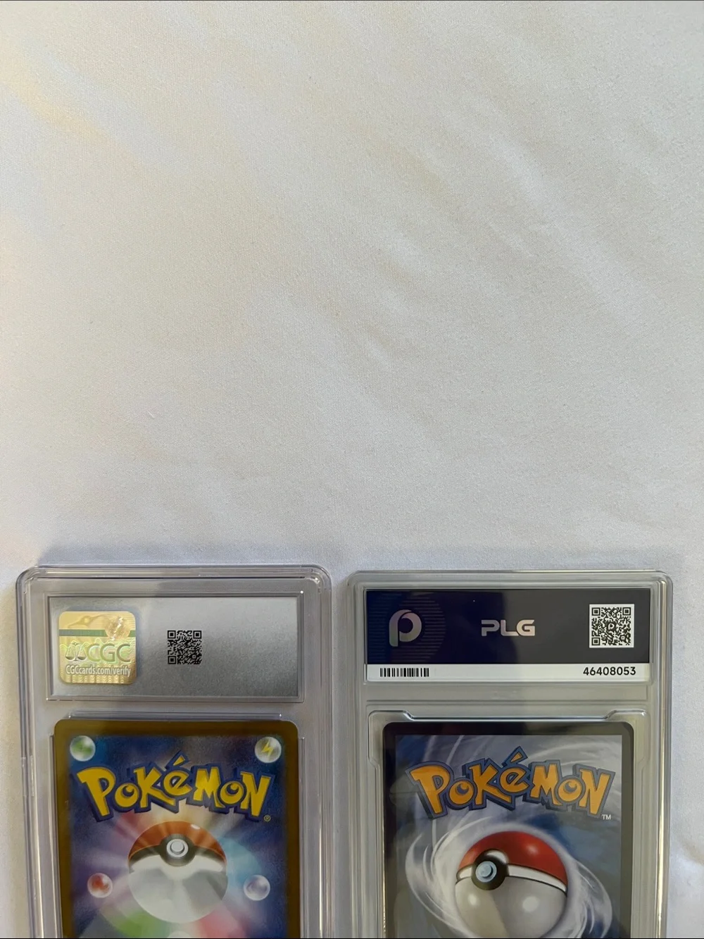 Pokemon Graded Trading Cards — Yellow & Blue Holo Blastoise and Persian